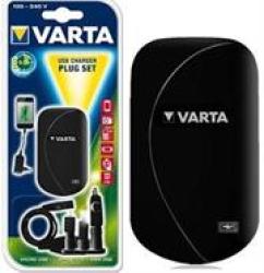 Varta V Man USB Charger Plug Set-black 4008496680559