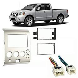 Compatible With Nissan Titan 2004 2005 Double Din Stereo Harness Radio Install Dash Kit Package