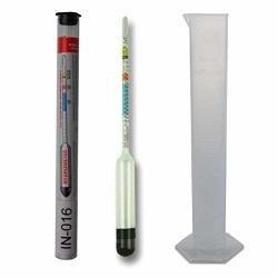 Home Brew Hydrometer With Included 100 Mm Trial Sampling Jar - Home Brew Equipment For Wine And Beer Making Testing Kit And Brewing Your Own Homebrew