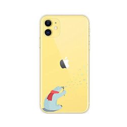 Iphone 11 6.1 Inch Case Blingy's New Fun Animal Style Transparent Clear Soft Tpu Protective Case Compatible For Iphone 11 6.1" 2019 Release Polar Bear