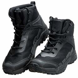 Free Soldier Men S Waterproof Hiking Boots 6 Inches Lightweight Work Boots Military Tactical Boots Durable Combat Boots Black 13 Us