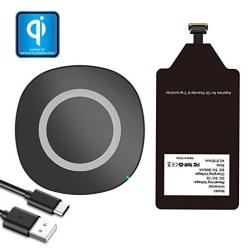 QI Wireless Charger With Charging Receiver Kit For LG Stylo 2 3 V10 G4 K7 Q6 Plus Samsung Galaxy J7 Pro Note 4 A5