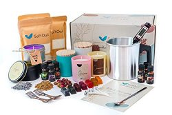 softowl SoftOwl Premium Soy Candle Making Kit - Black Edition - Full Set - Soy  Wax, Big 7oz Jars & Tins, 7 Pleasant Scents, 10 Color Dye
