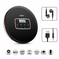 Soosee Portable Cd Player Hott Personal Compact Disc Player With Headphones And Power Adapter Compact Walkman With Electronic Skip Protection Anti-shock Function