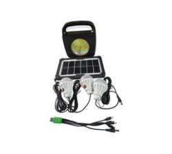 CC022-3 Black Solar Powered Emergency Home System LED Light And A Keyholder