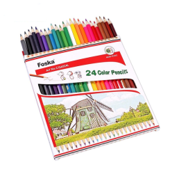 Foska 24 Assorted Colouring Pencils - Pack Of 3