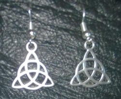 Triquetra Triskelion Earrings Pagan Wiccan Jewellery