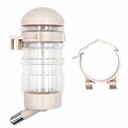 Macgoal Dog Cage Bottle Water Dispenser Small Pet Hanging Water Bottle No Drip Water Bottle For Small Animals Cat Dog Bunny Beige