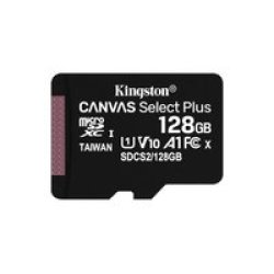 Kingston Technology Canvas Select Plus 128 Gb Microsdxc Uhs-i Class 10 Microsdxc Uhs-i 3.3 V Sd Adapter