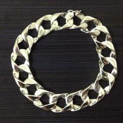 Solid Sterling Silver Bracelet 23.5cm X 14mm