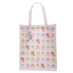 Colourful Owl Design Durable Reusable Shopping Bag