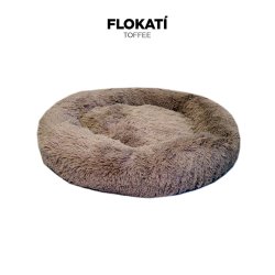 Toffee Long-fur Fluffy Flokati Large 90CM Iremia Dog Bed