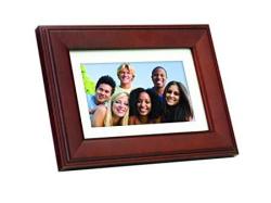 Giinii GN-705W 7-INCH Artforme Digital Picture Frame With Real Wood Frame Brown