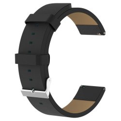 Tuff-Luv Leather Watch Strap For Fitbit Versa - Black