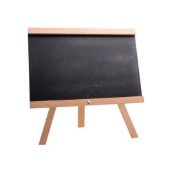 Blackboard - Wooden Frame - Black & Brown - Tripod Stand - 2 Pack