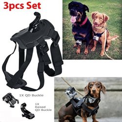 Dog Pet Harness Chest Back Mount Strap Belt For Gopro 2 3+ 4 Camera Acccessories
