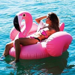 Kenmont Giant Inflatable Unicorn flamingo Pool Float Jumbo Pool Swim Toy Floatie Raft Lounge Pink Flamingo
