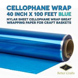 Cellophane Wrap 40Inch x 100'Ft Mylar Sheet Cellophane Roll Great
