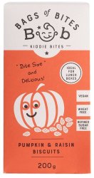 Bags Of Bites Kiddies Pumpkin & Raisin Biscuits