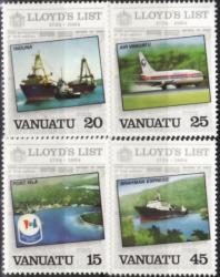 Vanuatu 1984 Lloyd's List Sg 581-4 Transport Ships - Complete Unmounted Mint Set
