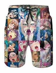Buy Anime Character Pants Quick Dry Beach Board Shorts with Mesh Lining   Pockets 3D Printed Graphic Surf Shorts for Men Teens L at Amazonin