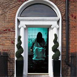 Kxin Ruins Female Ghosts Halloween 3D Door Stickers Waterproof And Durable Can Be Moved Decorated For Halloween Creating An Exciting Atmosphere 38.5200CM