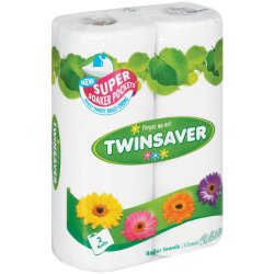 Roller Towel 2 Ply White 2 Pack