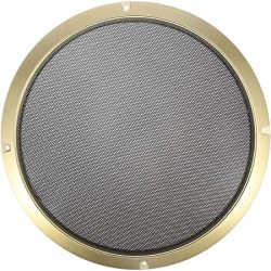 X AUTOHAUX 2 Gold Tone Car Audio Speaker Cover Mesh Subwoofer Grill Glossy Horn Guard Protector