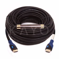 HDMI Cable 75 Ft 4K CL3 Rated In-wall Installation -kayo High Speed HDMI2.0 75FEET 22M Extra Long HDMI Cord W built-in Signal Booster-supports 4K@60HZ 18GBPS 3D 2160P Ethernet Audio