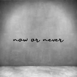 Now Or Never - L 450MM Matt Gold brass Font 1