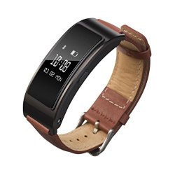 Coohole Fashion Leather Band Accessory Band Bracelet Watchband For Huawei Talkband B3 Huawei Talkband B3 16MM Brown