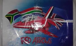 Red Arrows Hawk Painting By Ryno Cilliers Without Frame
