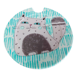 Licence Disk Holder - Beautiful Grey Posing Cat