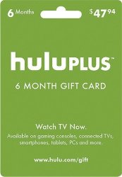 Hulu 6 Month Gift Card - Paypal Accepted And Emailed