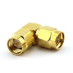 Dgzzi 2-PACK Sma Male To Sma Male Right Angle Adapter Sma Rf Coaxial Coax Jack Connector