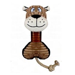 Brown Tiger Soft Dog Durable Pet Chew Toys Interactive Puppies