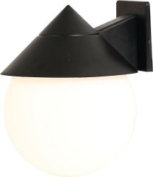 Bright Star Lighting - Outdoor Pvc Cone Lantern With White Ball - Black