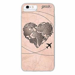 Gocase World Map Heart Vintage Case Compatible With Iphone Transparent With Print Silicone Transparent Tpu Protective Scratch-resistant Mobile Phone Case World Map Heart