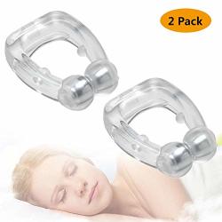 Anti Snore Nose Clip Anti Snoring Devices Stop Snoring Anti Snore Magnetic Silicone Nose Clip Tray Aid For Men Women 2PAIR