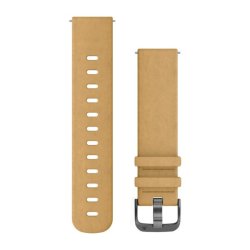Garmin Quick Release Bands 20 Mm - Tan Suede With Slate Hardware