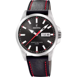 Festina Classic Black Leather Men's Watch F20358 4