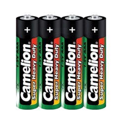 Camelion AAA 1.5V Super Heavy Duty 4-Piece Battery Pack in Shrink Packaging