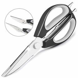 Kitchen Scissors Heavy Duty Kitchen Shears Come Apart Ultra Sharp Kitchen Shears For Chicken Poultry Fish Meat Vegetables Bbq Poultry Shears Black And Grey Handle