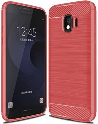 Galaxy J4 2018 Case Sucnakp Tpu Shock Absorption Technology Raised Bezels Protective Case Cover For Samsung Galaxy J4 2018 Smartphone Red