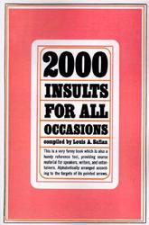 Two Thousand Insults for All Occasions Volume 0