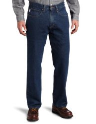 Carhartt Sportswear - Mens Carhartt Men's Relaxed Straight Denim Five Pocket Jean Dark Vintage Blue 34 X 34