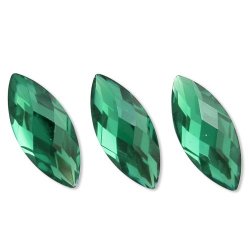 100PCS 2MM Ellipse Rhinestones For Nail Art & Crafts - Emerald Green