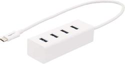 Amazon Basics USB 3.1 Type-c To 4 Port USB Adapter Hub - White