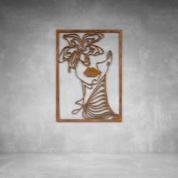 Lady Blossom Wall Art - 2000 X 1400 X 20 Rust Coat Indoor