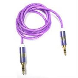 Geeko Auxilary 3.5 Inch To 3.5 Inch Audio Cable 1.2M - Purple Oem No Warranty